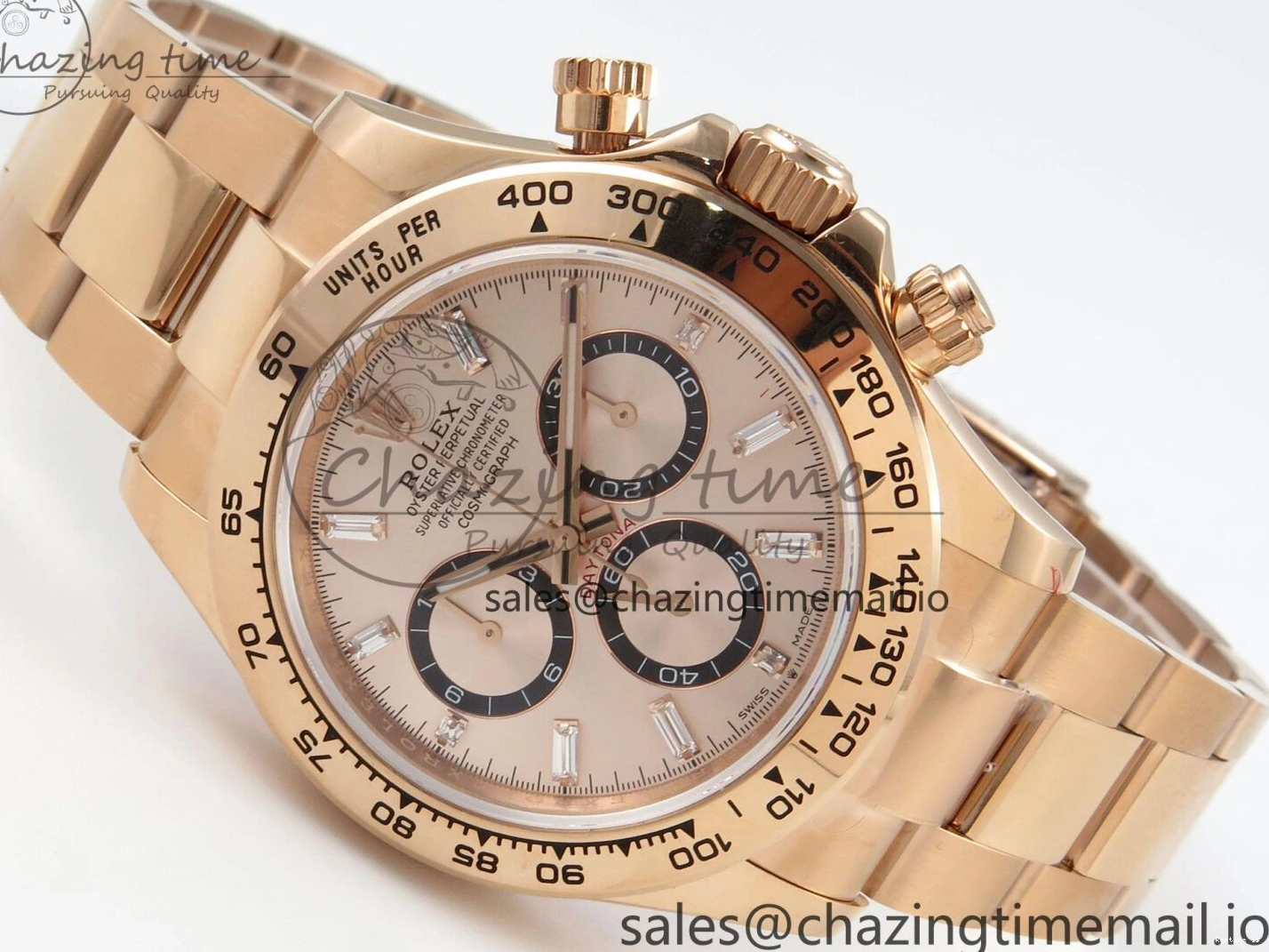 1227 TechFriendly Daytona 126505 RG QF 1:1 Best Edition RG Black Dial Crystal Markers On RG Bracelet SH4131 V6 (Gain Weight) 303